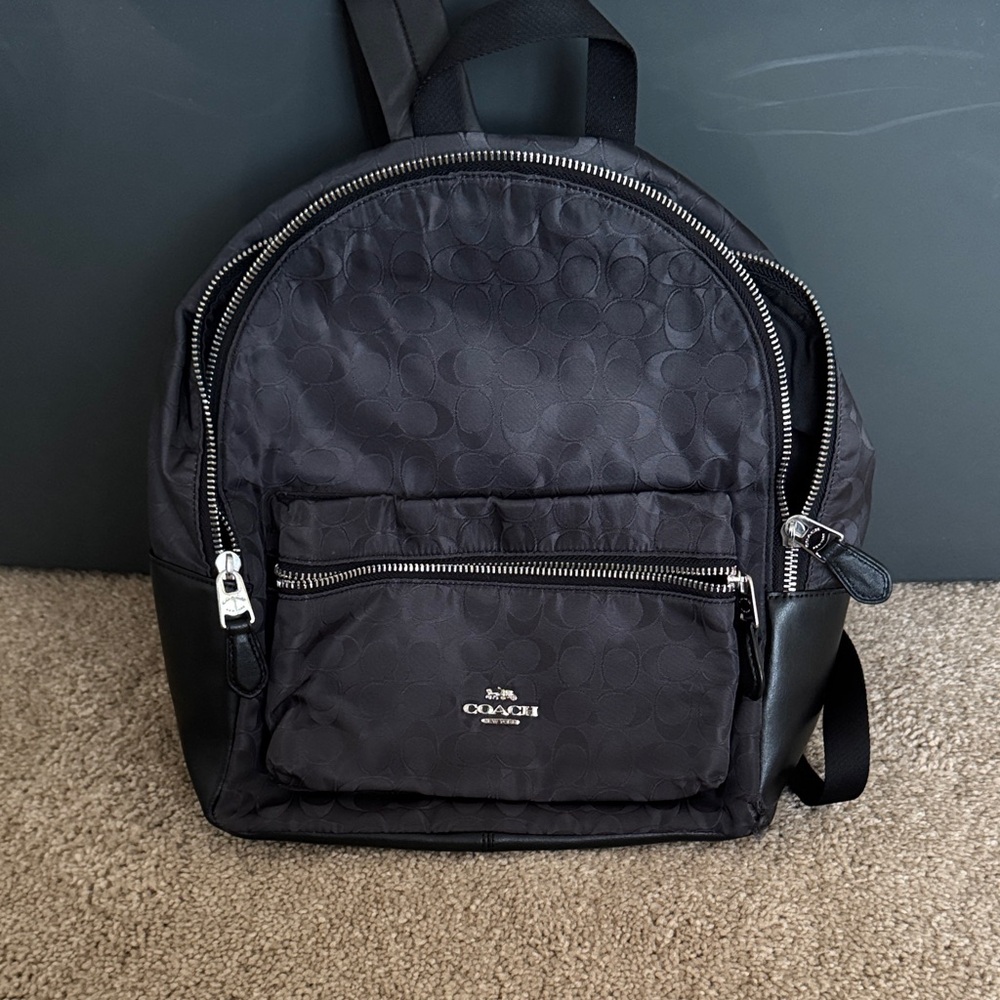 Coach Signature Black Backpack